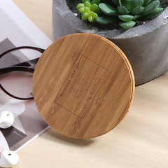 Universal Wireless Charger with Wooden Base for Phones