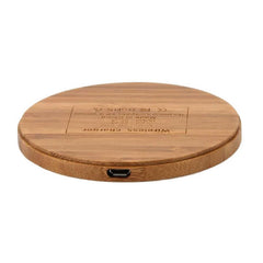 Universal Wireless Charger with Wooden Base for Phones