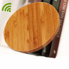 Universal Wireless Charger with Wooden Base for Phones