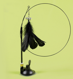 Removable Long Rod Cat Teaser with Suction Cup (Single)